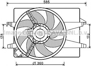 AVA QUALITY COOLING fd7552 -  Вентилятор, охлаждение двигателя